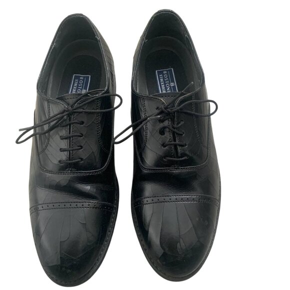 BOSTONIAN STOCKBRIDGE SCOTT BLACK LEATHER LACE UP LOAFER OXFORDS 7.5 D (WIDE) - Picture 6 of 9